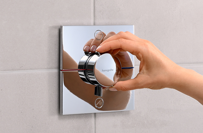 ハンドルをまわすと温度調整ができます。